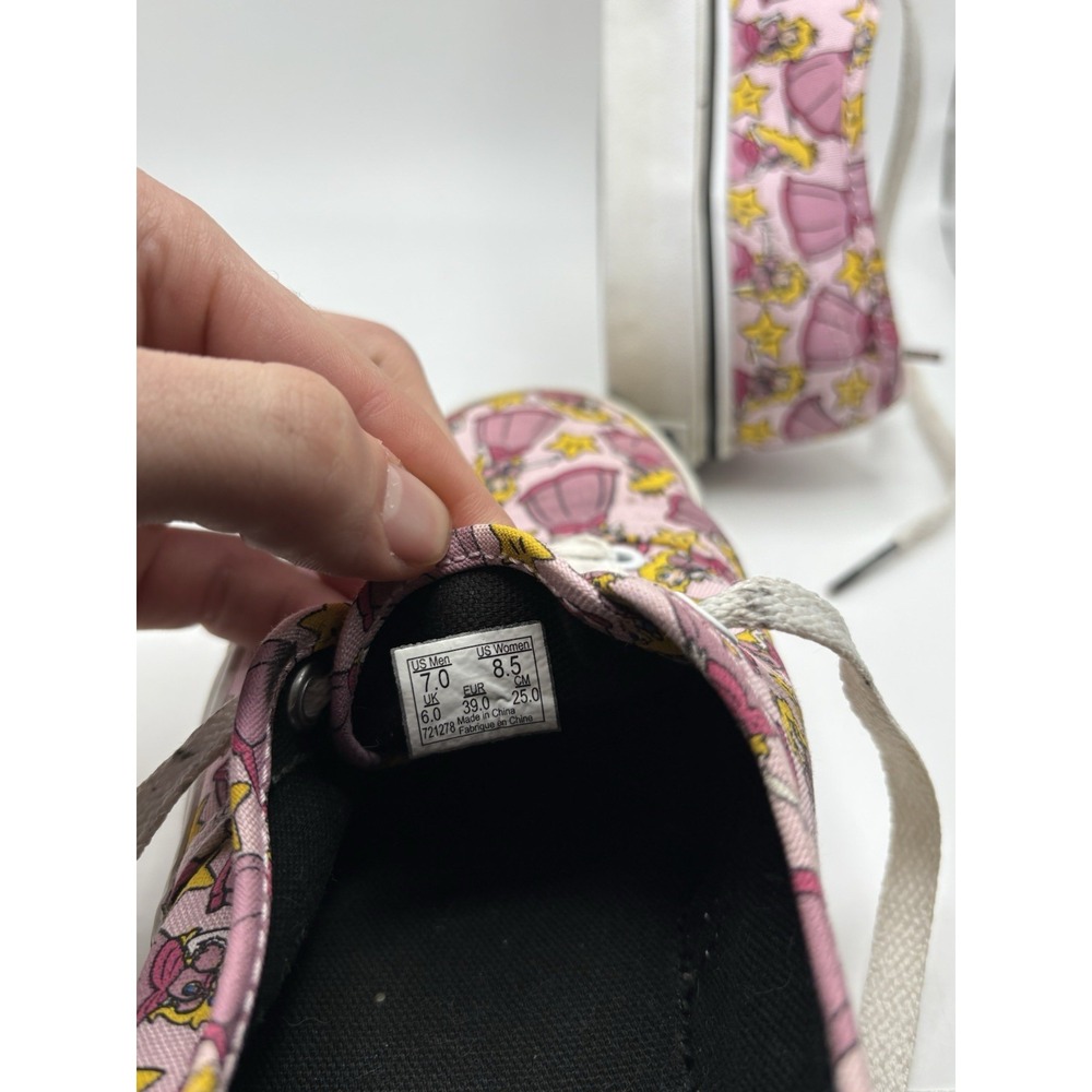 Vans x Nintendo Princess Peach Sneakers Women's Allover Video Game Graphics 8.5 - Picture 9 of 10